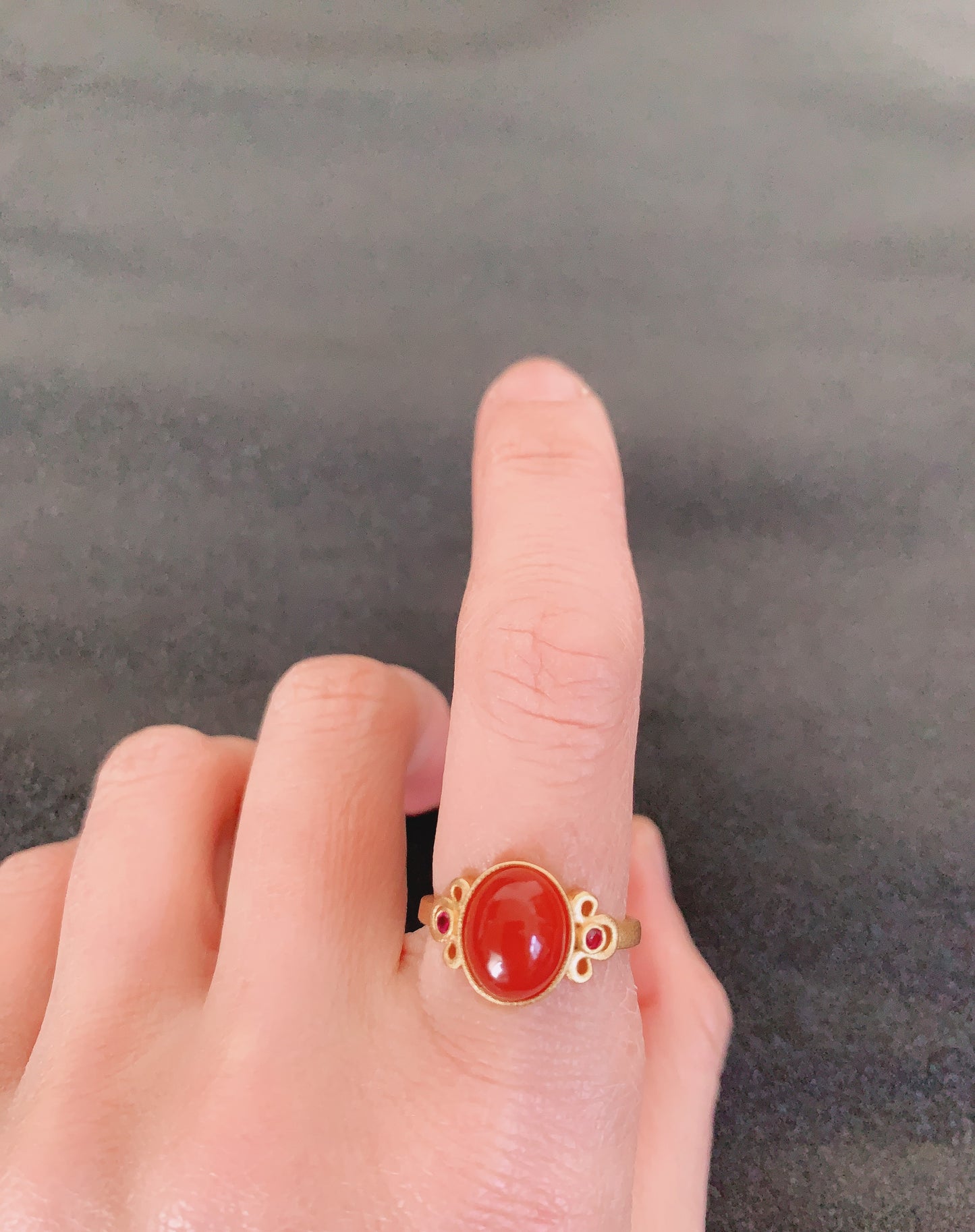 Vintage Style Agate Statement Ring