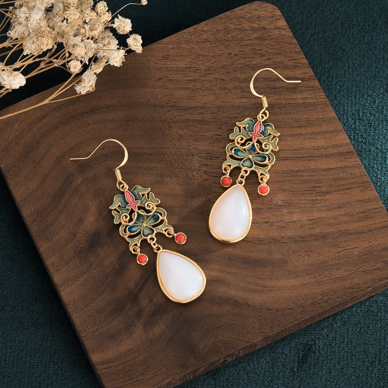 Victorian Style Cloisonne Earrings