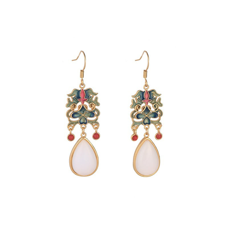 Victorian Style Cloisonne Earrings