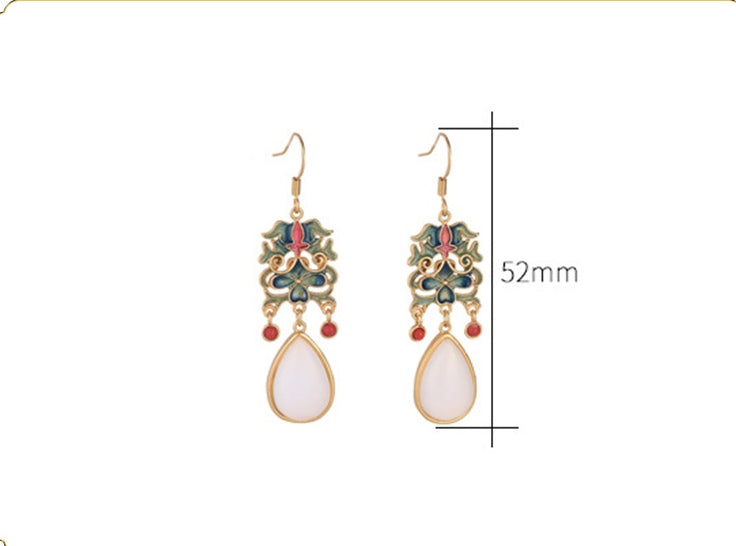 Victorian Style Cloisonne Earrings
