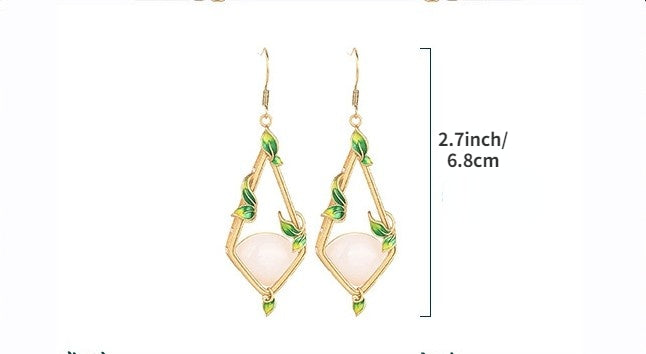 Hanging Basket Inspired Vitreous Enamel Earrings