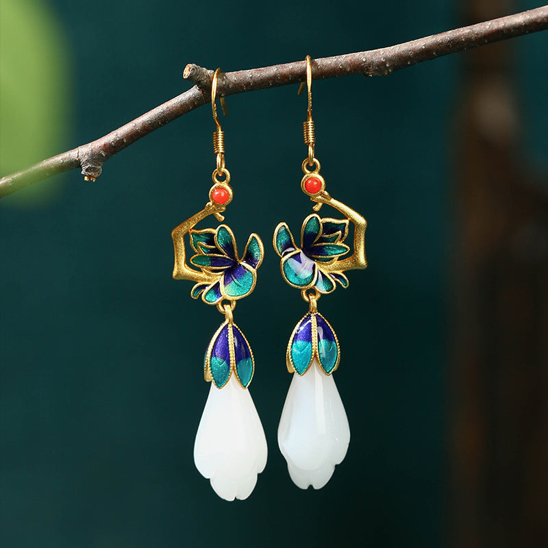 Floral Branch EnamelEarrings
