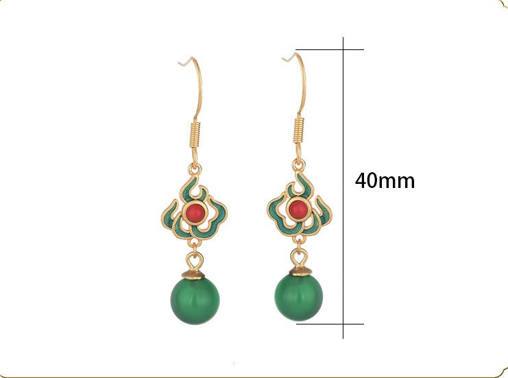 Flame Design Enamel Earrings