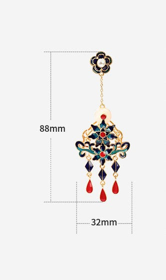 Desert Rose Inspired Vintage Style Floral Earrings