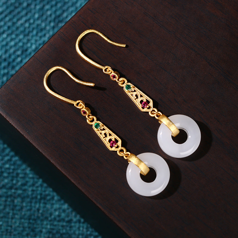 Vintage Style Donut Drop Earrings