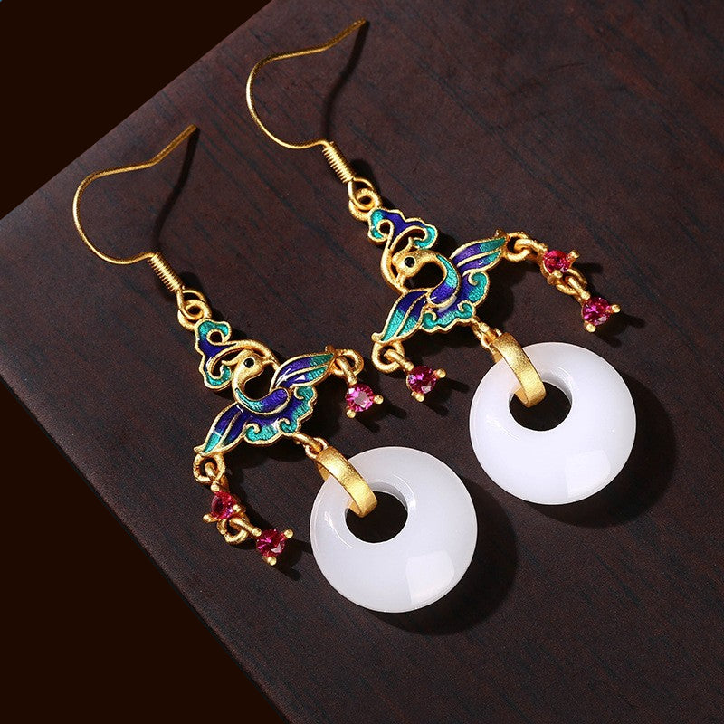 Flying Phoenix Dangle Drop Earrings