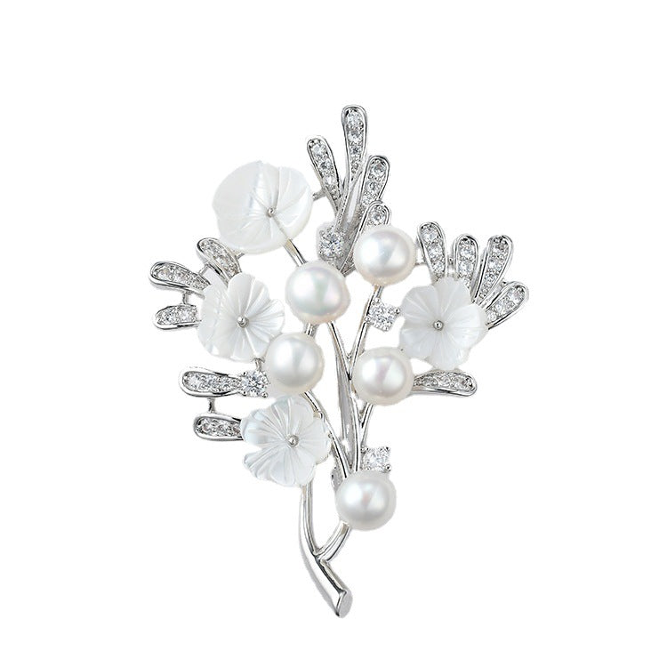 Tree Shape Leaf Floral Pin Brooch