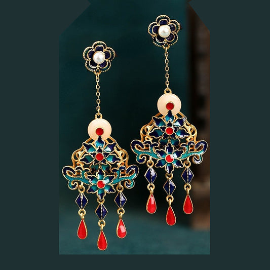 Desert Rose Inspired Vintage Style Floral Earrings