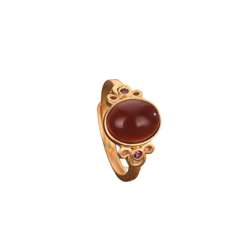 Vintage Style Agate Statement Ring
