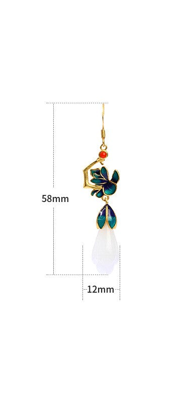 Floral Branch EnamelEarrings