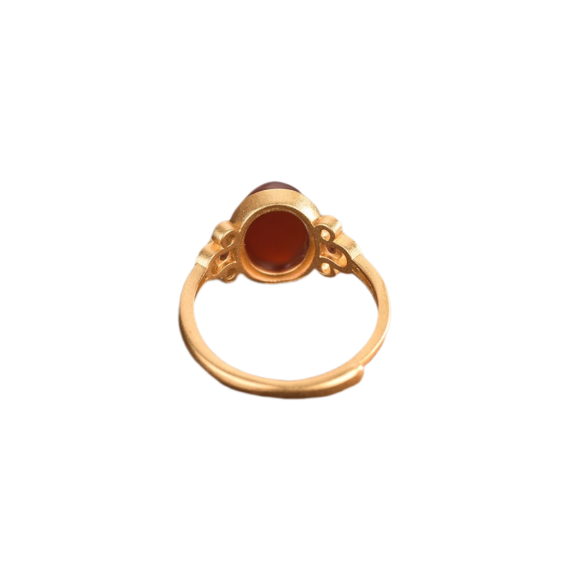 Vintage Style Agate Statement Ring