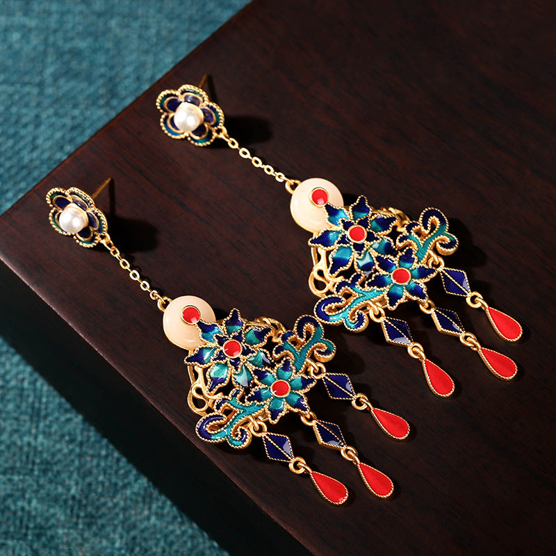 Desert Rose Inspired Vintage Style Floral Earrings