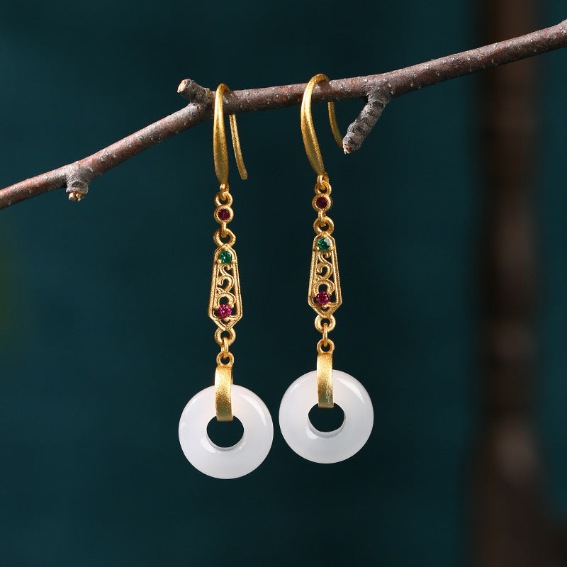 Vintage Style Donut Drop Earrings