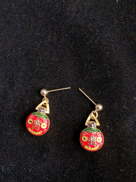 Abstract Animal Face Art Deco Earrings