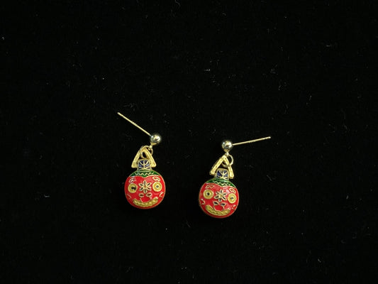 Abstract Animal Face Art Deco Earrings