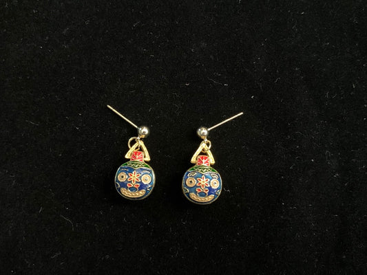 Abstract Animal Face Art Deco Earrings