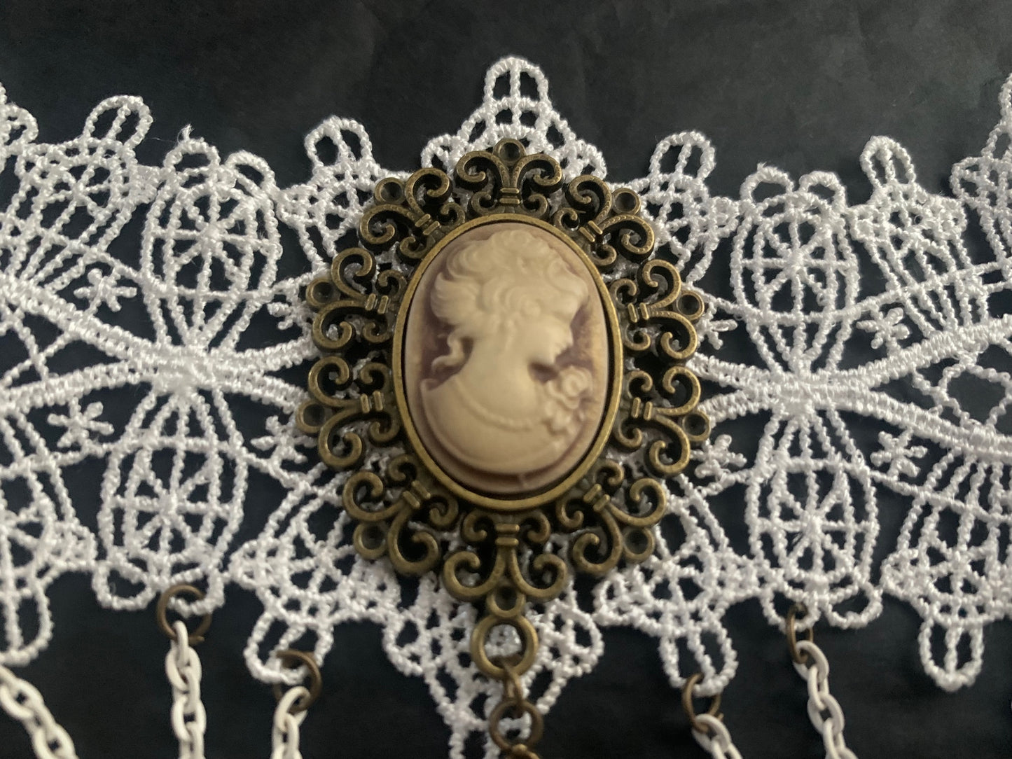 Gothic Lace Hand Chain Bracelet