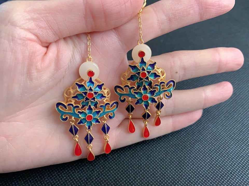 Desert Rose Inspired Vintage Style Floral Earrings
