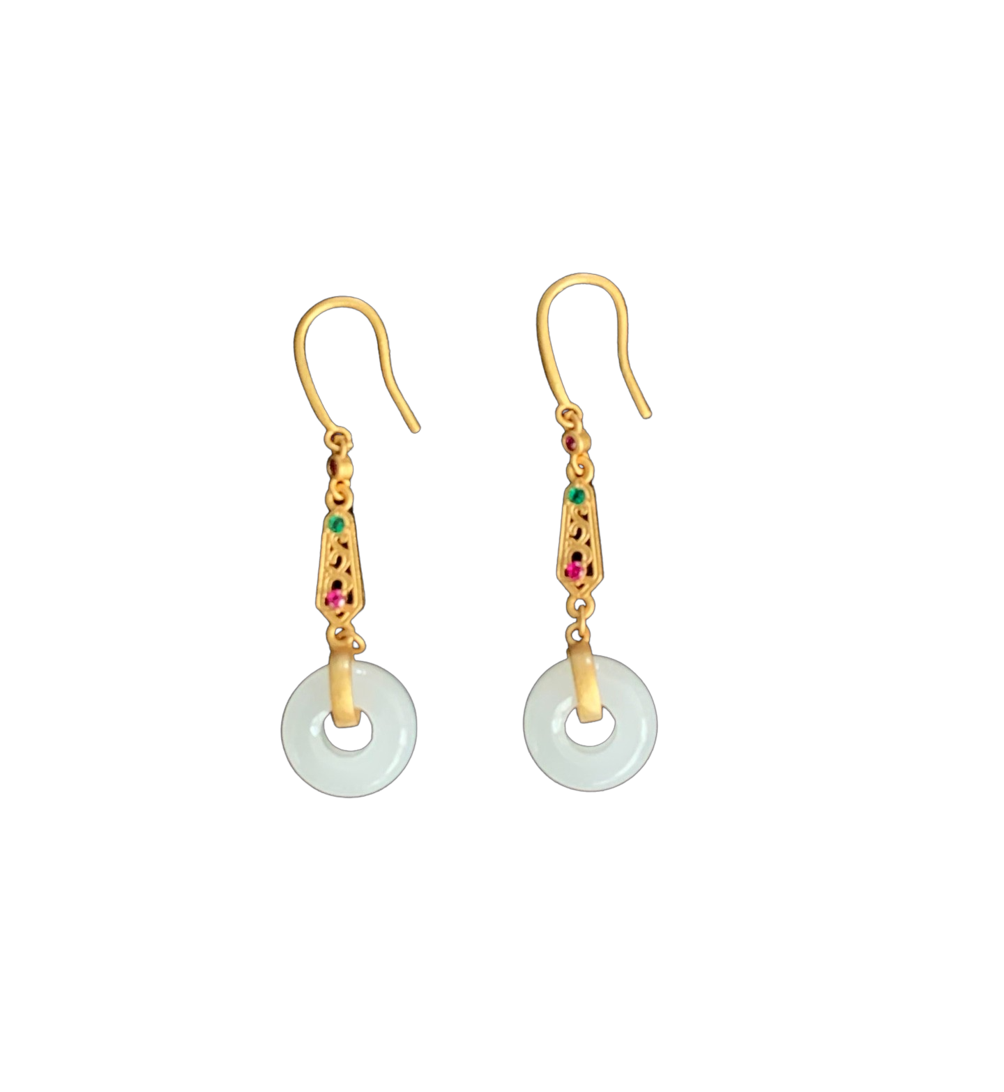 Vintage Style Donut Drop Earrings