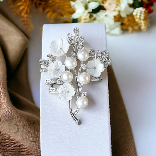Tree Shape Leaf Floral Pin Brooch