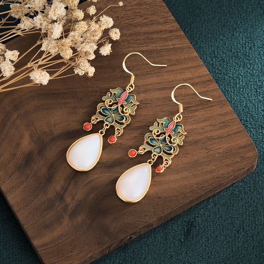 Victorian Style Cloisonne Earrings