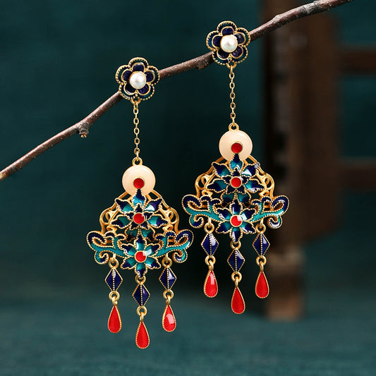 Desert Rose Inspired Vintage Style Floral Earrings